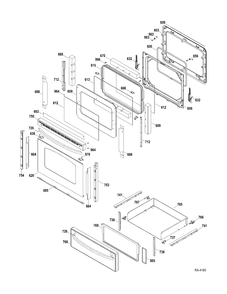 Part Location Diagram of WS01F00436 GE HARNESS COOKTOP