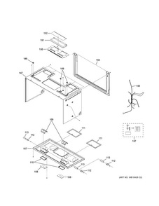 Interior Parts Diagram and Parts List for PVM9005EJ2ES  General Electric Microwave