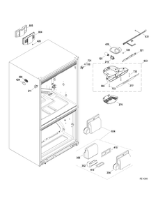 FF SECTION Diagram and Parts List for PDRS3MBYARSS  General Electric Refrigerator