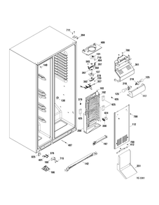 FZ SECTION Diagram and Parts List for PSHS6YGXADSS  General Electric Refrigerator