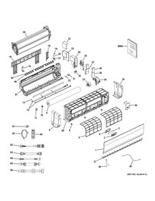 Room Air Conditioner Diagram and Parts List for ASYW24PRDBB1  General Electric Air Conditioner
