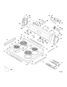 CONTROLS-COOKTOP Diagram and Parts List for MCBS585DR2WW  General Electric Range
