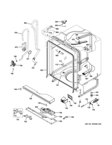 Body Parts Diagram and Parts List for GDF510PSD6SS  General Electric Dishwasher