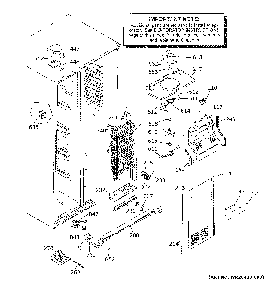 Freezer Section Diagram and Parts List for GSE25GGPBCWW  General Electric Refrigerator