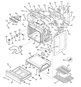 Body Parts Diagram and Parts List for JBP71CF1CC  General Electric Range