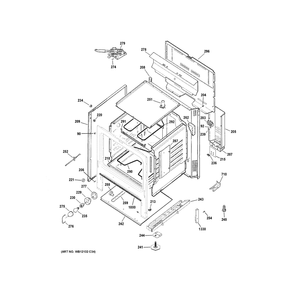 Body Parts Diagram and Parts List for JB256DM4BB  General Electric Range
