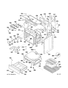 CHASSIS Diagram and Parts List for 158911  General Electric Range