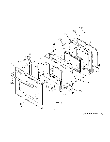 Door Diagram and Parts List for JB735EP1ES  General Electric Range