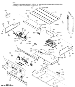 CONTROL PANEL Diagram and Parts List for ZET1FH1SS  General Electric Range
