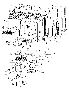Freezer Door Diagram and Parts List for TBX25RLE  General Electric Refrigerator