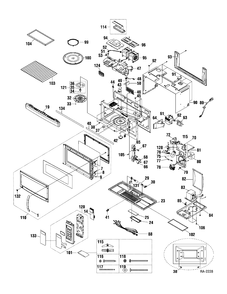 MICROWAVE Diagram and Parts List for DVM1850BMC01  General Electric Microwave