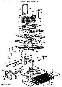 Unit Parts Diagram and Parts List for TBX18KGR  General Electric Refrigerator