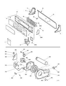 CONTROL PANEL-BLOWER Diagram and Parts List for PNCK440EH8WC  General Electric Dryer