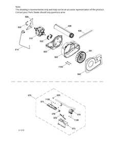 BLOWER & DRIVE ASM Diagram and Parts List for GTD42GAMJ2WW  General Electric Dryer