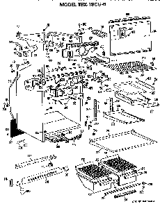Cabinet Parts Diagram and Parts List for TBX18CGB  General Electric Refrigerator