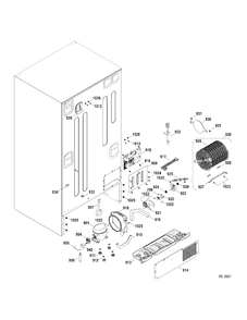 SYSTEM PARTS Diagram and Parts List for GFRF2KBYCWW  General Electric Refrigerator