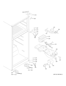 Fresh Food Section Diagram and Parts List for GIE16GSHCRSS  General Electric Refrigerator