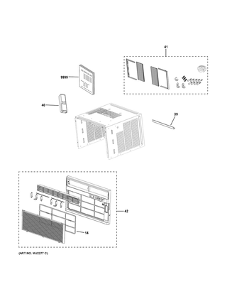 Part Location Diagram of WJ65X23641 GE TOP RAIL