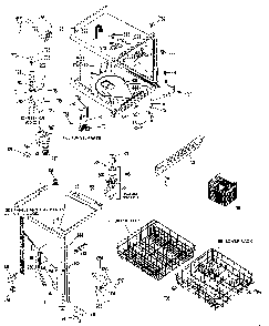 Tub Assembly Diagram and Parts List for GSC410M-01  General Electric Dishwasher