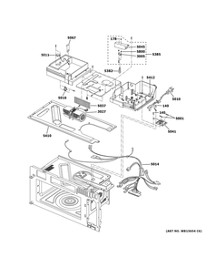 Interior Parts 2 Diagram and Parts List for CVM517P4M6W2  General Electric Microwave