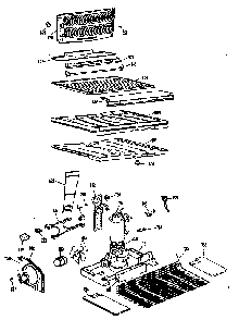 Unit Parts Diagram and Parts List for TBX18LKB  General Electric Refrigerator