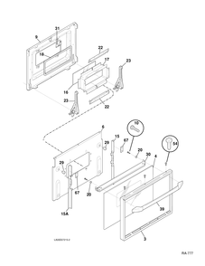 Part Location Diagram of 318040700 Frigidaire HANDLE