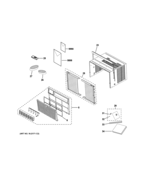 Part Location Diagram of 31-30874 GE Safety tip sheet