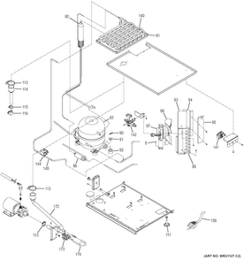 Part Location Diagram of WR02X25951 GE DRAIN HOSE