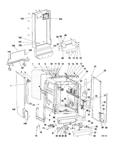 CABINET Diagram and Parts List for GSC1807P00WW  General Electric Dishwasher