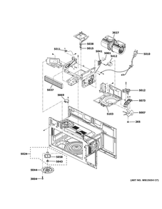 Interior Parts 2 Diagram and Parts List for PNM9216SK5SS  General Electric Microwave