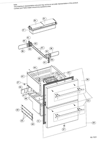 DRAWER Diagram and Parts List for DD410RS  General Electric Refrigerator