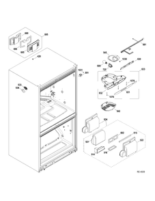 FF SECTION Diagram and Parts List for PDRF0MBYERWW  General Electric Refrigerator