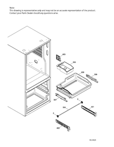 FZ SECTIONS BASKETS Diagram and Parts List for PNE21KSKAKSS  General Electric Refrigerator