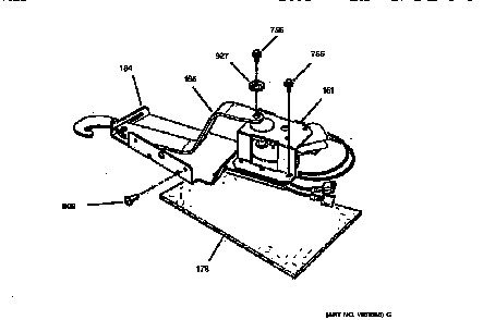Door Latch Diagram and Parts List for JSP31WV2WW  General Electric Range