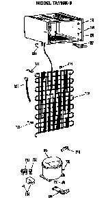 Unit Diagram and Parts List for TA11SKBL  General Electric Refrigerator