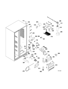 FRESH FOOD SECTION Diagram and Parts List for PSR26RSWASS  General Electric Refrigerator