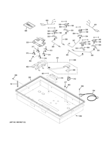 Gas And Burner Parts Diagram and Parts List for PGP6036ST1SS  General Electric Range