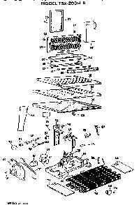 Unit Parts Diagram and Parts List for TBX20DHB  General Electric Refrigerator
