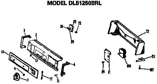 Control Panel Dlb1250brl Only Diagram and Parts List for DLB2650BRL  Hotpoint Dryer