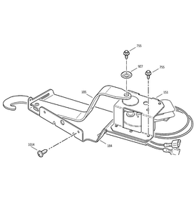 Door Lock Diagram and Parts List for JKP15AA2AA  General Electric Wall Oven
