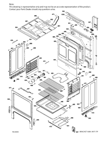 BODY PARTS Diagram and Parts List for JCBS630DJ1WW  General Electric Range