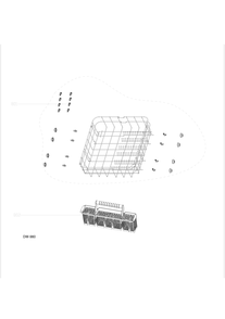 LOWER RACK ASM Diagram and Parts List for GDT650SSF0SS  General Electric Dishwasher