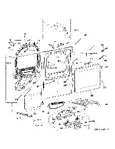 Front Panel And Door Diagram and Parts List for PTD90GBPT0DG  General Electric Dryer