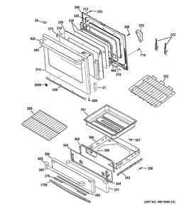 Part Location Diagram of WB57X20126 GE GLASS & PANEL DOOR ASM_