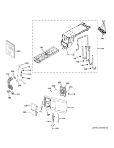 Controls And Dispenser Diagram and Parts List for PFQ83HSHW0WW  General Electric Air Conditioner