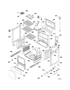 BODY PARTS Diagram and Parts List for JCB710DP1WW  General Electric Range