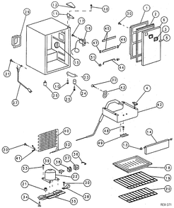 UNIT PARTS Diagram and Parts List for SC4CLW  General Electric Refrigerator