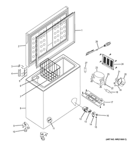 FREEZER PARTS Diagram and Parts List for FCM5SHBWW  General Electric Freezer