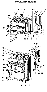 Doors Diagram and Parts List for TBX18AGR  General Electric Refrigerator