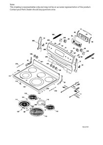 Part Location Diagram of WS01A02103 GE MEMBRANE PLATE Assembly